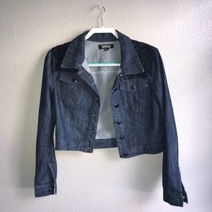 FOREVER 21 Premium Denim Jacket with Lace